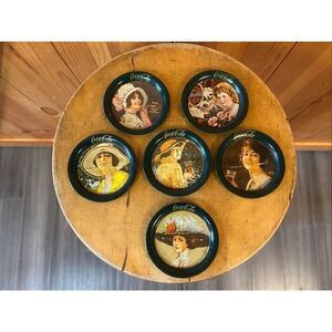 Vintage Coca Cola Victorian Ladies coasters lot of 6 (5373)